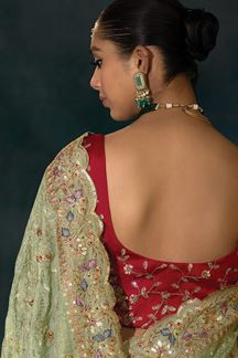 Picture of  Amazing Pure Banarasi Silk Designer Saree for Engagement, Wedding, and Reception