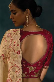 Picture of  Pretty Pure Ziraf Silk Designer Saree for Engagement, Wedding, and Reception