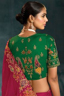 Picture of  Aesthetic Pure Gajji Silk Designer Saree for Wedding and Reception