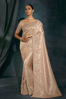 Picture of  Enticing Pure Ziraf Silk Designer Saree for Engagement and Reception