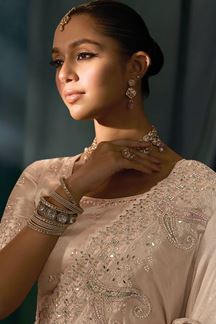 Picture of  Enticing Pure Ziraf Silk Designer Saree for Engagement and Reception
