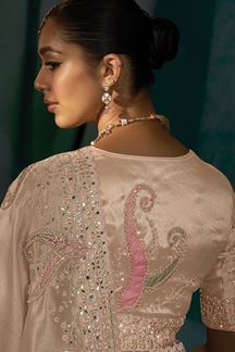 Picture of  Enticing Pure Ziraf Silk Designer Saree for Engagement and Reception