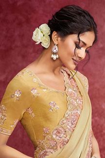 Picture of  Magnificent Galaxy Silk Designer Saree for Haldi, Engagement, and Reception