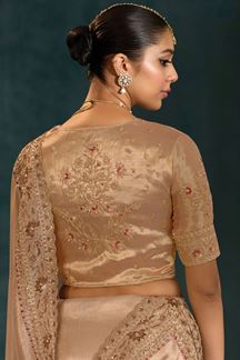 Picture of  Charming Pure Ziraf Silk Designer Saree for Wedding, Engagement, and Reception