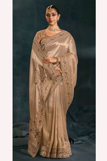 Picture of  Charming Pure Ziraf Silk Designer Saree for Wedding, Engagement, and Reception