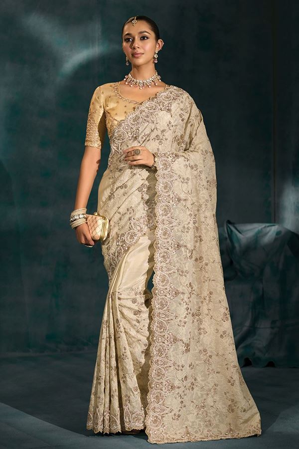 Picture of   Appealing Pure Banarasi Silk Designer Saree for Wedding, Engagement, and Reception