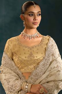 Picture of   Appealing Pure Banarasi Silk Designer Saree for Wedding, Engagement, and Reception