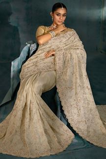 Picture of   Appealing Pure Banarasi Silk Designer Saree for Wedding, Engagement, and Reception