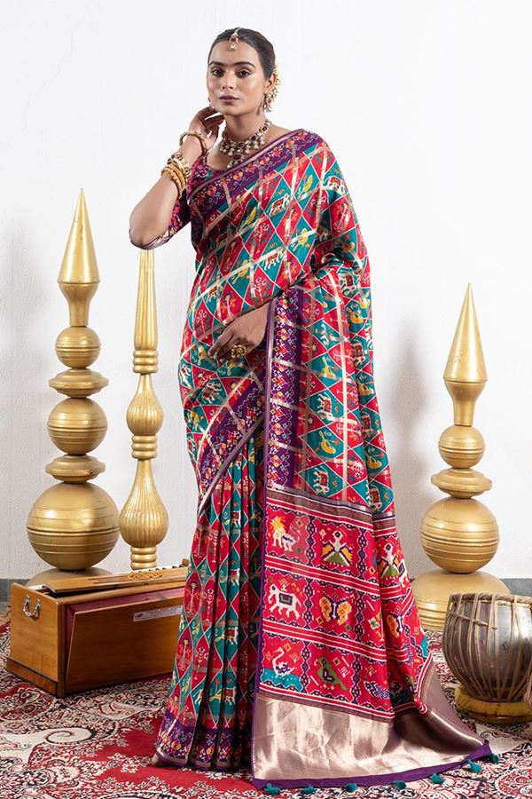 Picture of  Ethnic Dola Silk Designer Saree for Wedding and Reception