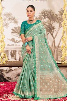 Picture of  Mesmerizing Silk Designer Saree for Wedding and Reception
