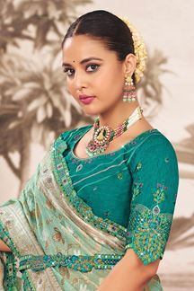 Picture of  Mesmerizing Silk Designer Saree for Wedding and Reception