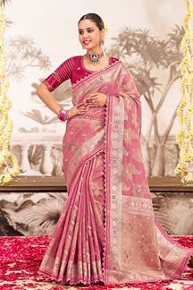 Picture of  Ethnic Silk Designer Saree for Wedding and Reception
