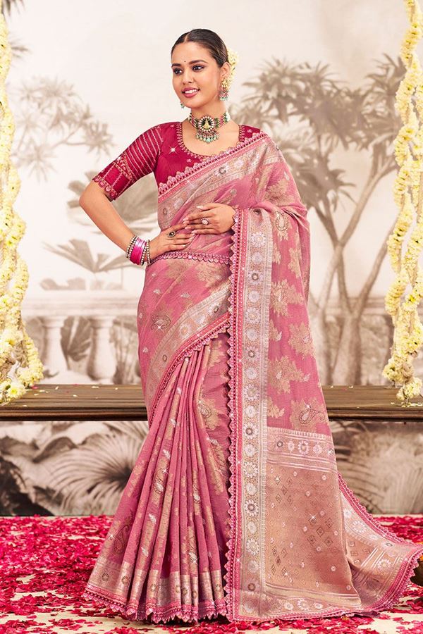 Picture of  Ethnic Silk Designer Saree for Wedding and Reception