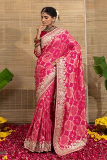 Picture of  Royal Dola Silk Designer Saree for Wedding and Reception