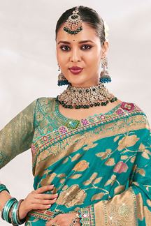 Picture of  Aesthetic Silk Designer Saree for Wedding and Reception