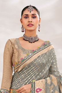 Picture of  Enticing Silk Designer Saree for Wedding and Reception