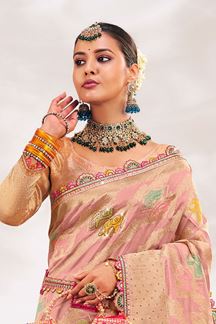 Picture of  Irresistible Silk Designer Saree for Wedding and Reception