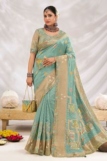 Picture of  Charming Silk Designer Saree for Wedding and Reception