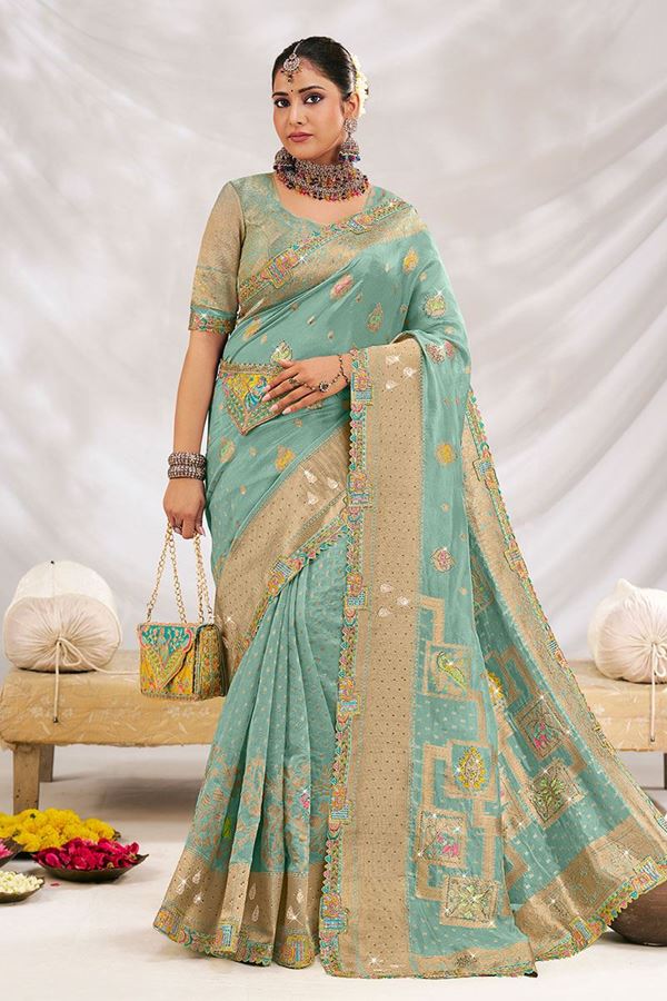 Picture of  Charming Silk Designer Saree for Wedding and Reception