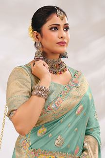 Picture of  Charming Silk Designer Saree for Wedding and Reception