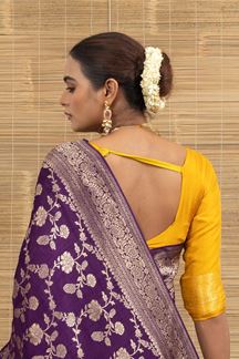 Picture of  Flamboyant Munga Silk Designer Saree for Wedding and Reception