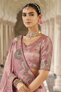 Picture of  Exquisite Pure Viscose Jacquard Silk Designer Saree for Engagement, Wedding, and Reception