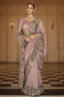 Picture of  Exuberant Pure Viscose Jacquard Silk Designer Saree for Engagement and Reception