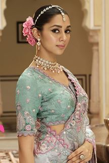 Picture of  Trendy Pure Viscose Jacquard Silk Designer Saree for Engagement and Reception