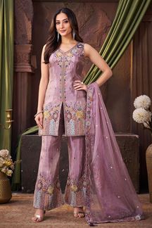 Picture of  Heavenly Designer Palazzo Suit for Engagement and Reception
