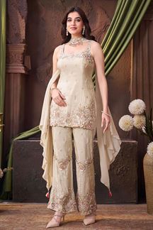 Picture of  Beautiful Designer Palazzo Suit for Engagement and Reception