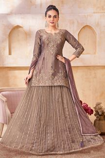 Picture of  Astounding Net Designer Sharara Suit for Engagement, Wedding, and Reception
