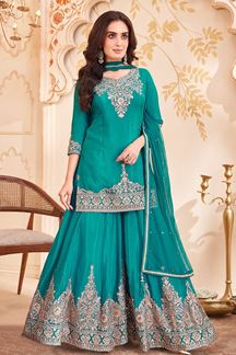 Picture of  Glorious Designer Palazzo Suit for Engagement, Wedding, and Reception
