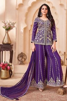 Picture of  Trendy Designer Palazzo Suit for Wedding and Reception