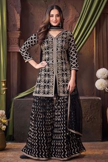 Picture of  Pretty Designer Palazzo Suit for Sangeet and Parties