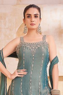 Picture of  Lovely Designer Palazzo Suit for Engagement, Wedding, and Reception