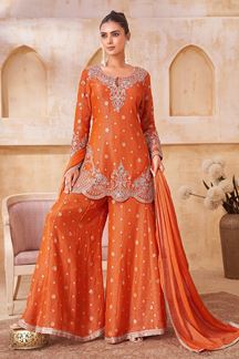 Picture of  Surreal Designer Palazzo Suit for Wedding and Reception