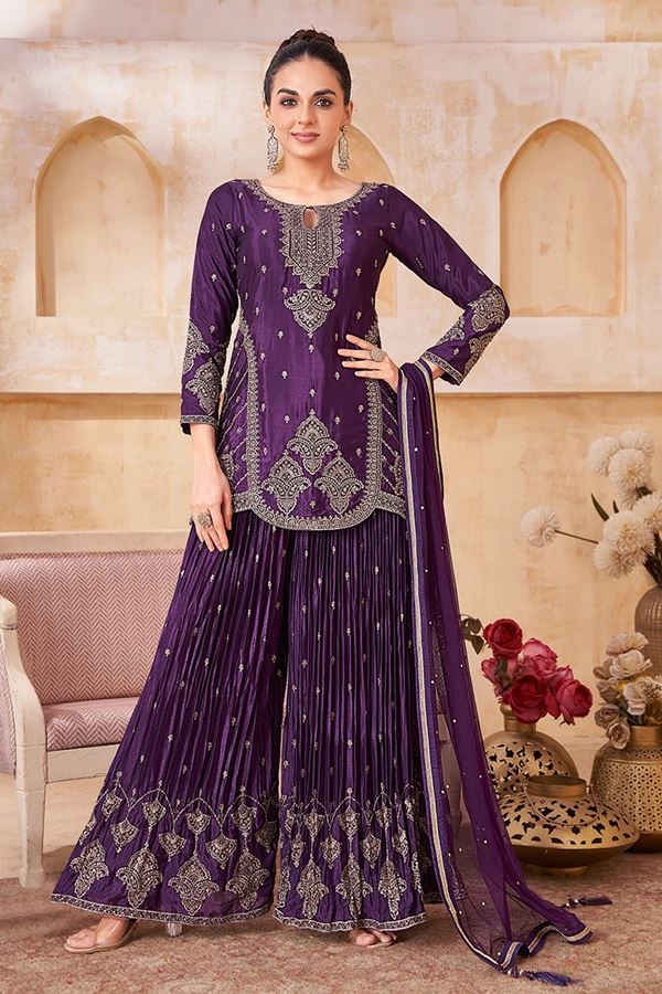 Picture of  Royal Designer Palazzo Suit for Wedding and Reception