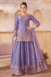 Picture of  Irresistible Designer Palazzo Suit for Engagement, Wedding, and Reception