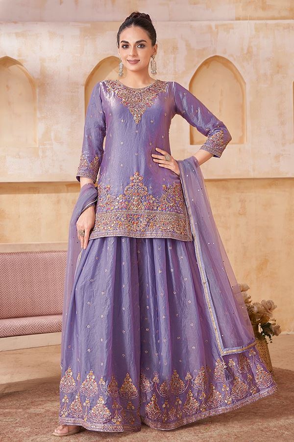 Picture of  Irresistible Designer Palazzo Suit for Engagement, Wedding, and Reception