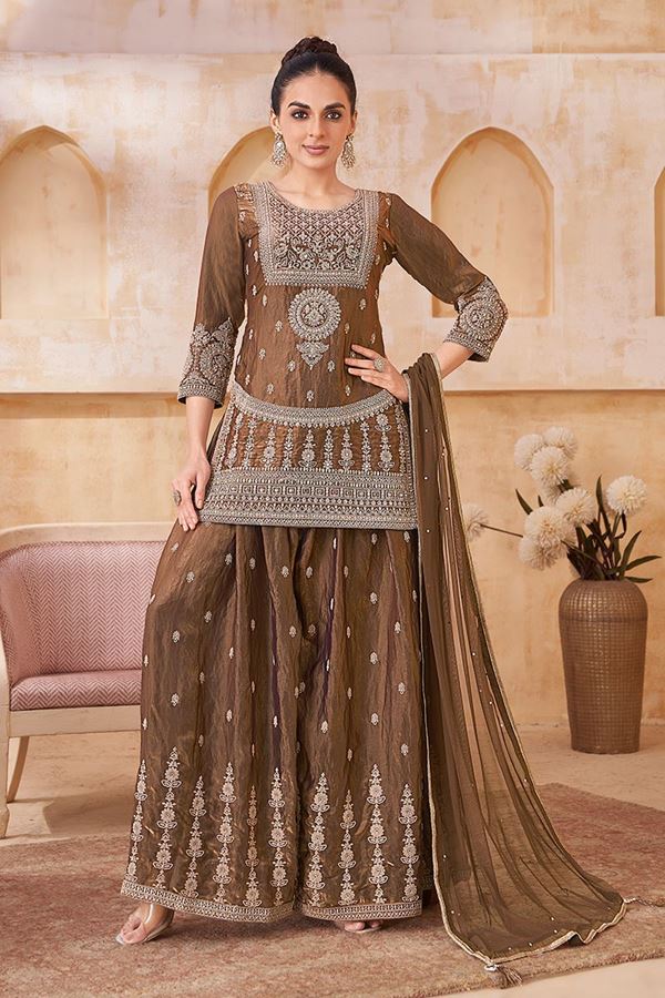 Picture of  Aesthetic Designer Palazzo Suit for Wedding and Reception