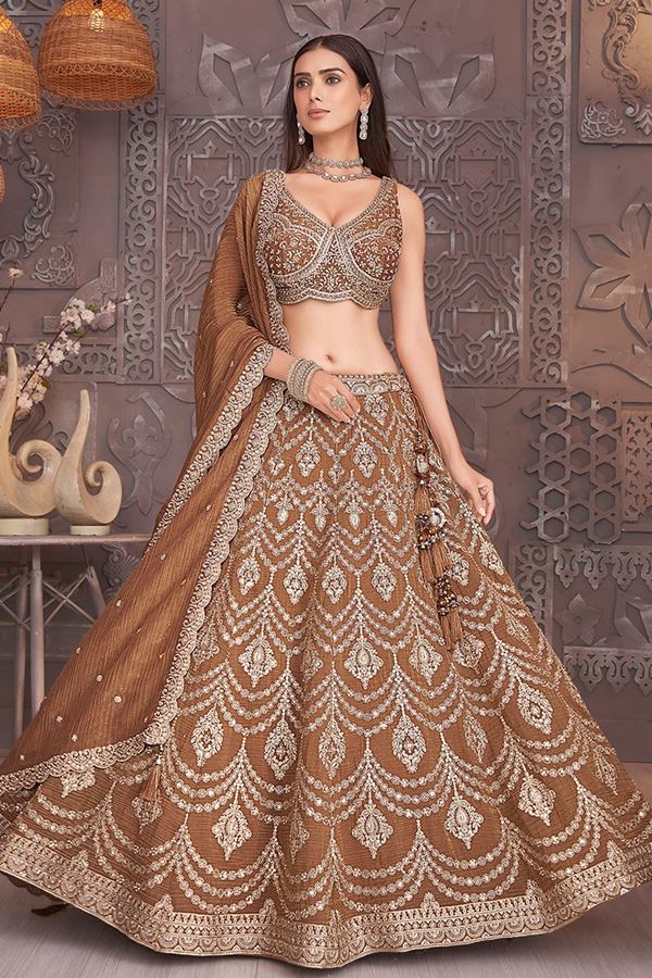 Picture of  Amazing Silk Designer Indo-Western Lehenga Choli for Wedding and Reception