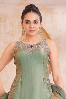 Picture of  Enticing Designer Palazzo Suit for Engagement, Wedding, and Reception