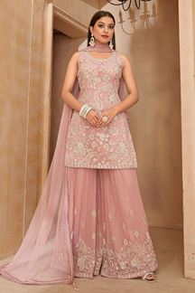 Picture of  Ethnic Designer Palazzo Suit for Engagement and Reception