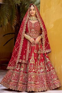 Picture of  Breathtaking Premium Silk Designer Bridal Lehenga Choli for Wedding