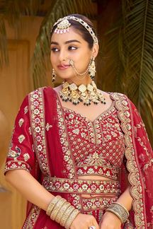 Picture of  Breathtaking Premium Silk Designer Bridal Lehenga Choli for Wedding