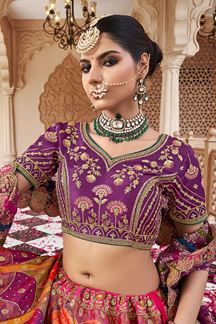 Picture of  Impressive Premium Banarasi Silk Designer Bridal Lehenga Choli for Wedding and Reception