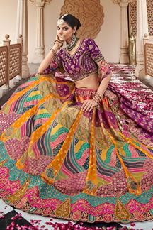Picture of  Impressive Premium Banarasi Silk Designer Bridal Lehenga Choli for Wedding and Reception