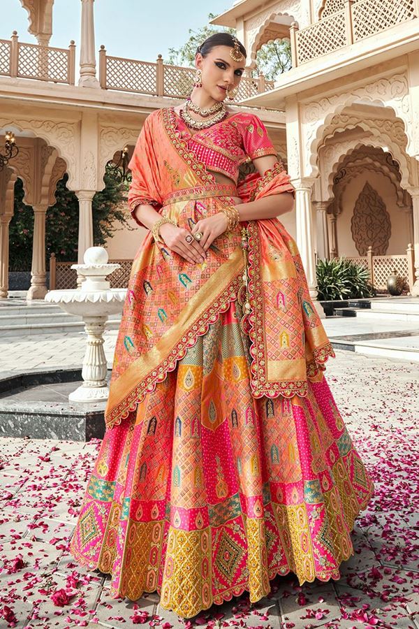 Picture of  Heavenly Premium Banarasi Silk Designer Bridal Lehenga Choli for Wedding and Reception
