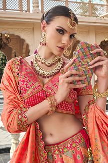 Picture of  Heavenly Premium Banarasi Silk Designer Bridal Lehenga Choli for Wedding and Reception