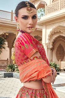 Picture of  Heavenly Premium Banarasi Silk Designer Bridal Lehenga Choli for Wedding and Reception